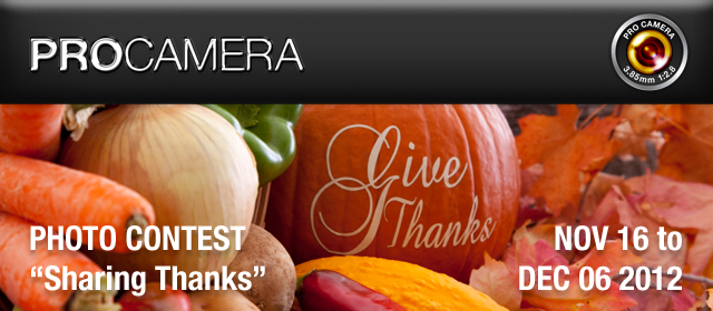 ProCamera Thanksgiving Contest