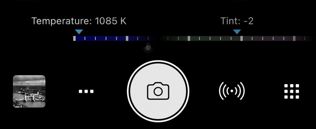 ProCamera Extended White Balance Color Temperature Range ProCamera Extended Color Temperature Range MWB